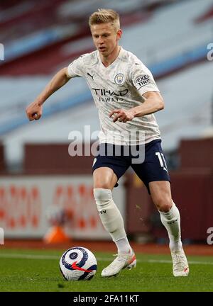 Birmingham, England, 21st April 2021.  Oleksandr Zinchenko of Manchester City during the Premier League match at Villa Park, Birmingham. Picture credit should read: Darren Staples / Sportimage Stock Photo