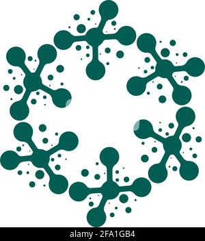 Molecule symbol logo template vector illustration design Stock Vector