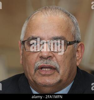 Senior grey-haired businessman in glasses. Portrait of man. Stock Photo