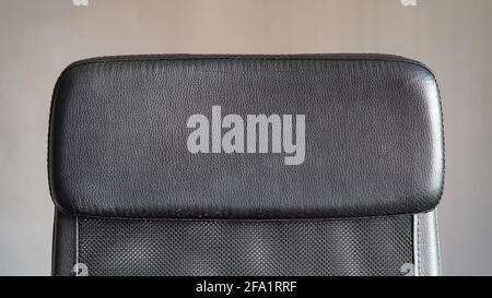 Headrest of black office chair Stock Photo