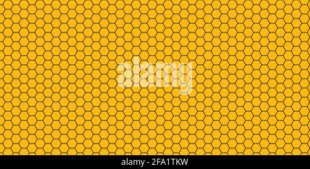 Gold color wallpaper and black abstract hexagons Stock Vector