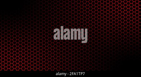 abstract hexagon dark red background Stock Vector