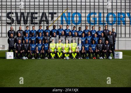 Club's material man Pascal Plovie poses for a team picture, at the 2021