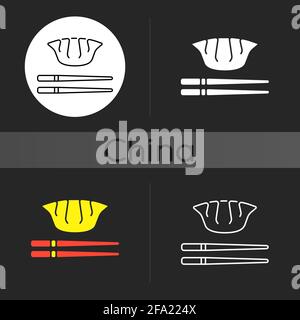 Jiaozi dark theme icon Stock Vector
