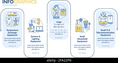 E-trash types vector infographic template Stock Vector
