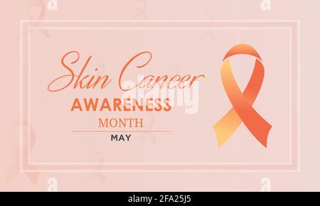 Skin Cancer May Prevention and awareness Vector Concept. Banner, Poster International Skin Cancer Awareness Campaign Template. Stock Vector