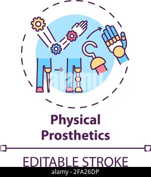 Physical prosthetics concept icon Stock Vector