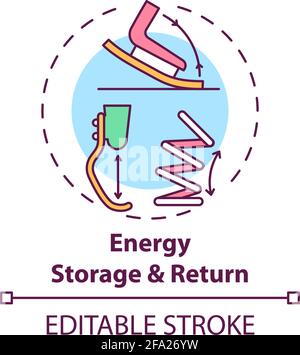 Energy storage and return concept icon Stock Vector