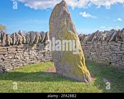 Aberlemno Pictish stone - The Serpent Stone Stock Photo