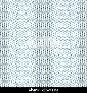 Grid paper. Isometric color grid on white background. Abstract lined transparent illustration. Geometric pattern for school, copybooks, notebooks Stock Vector
