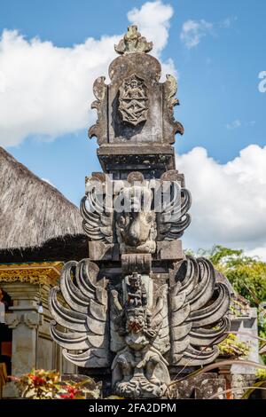 Throne altar for Acintya (or Sang Hyang Widhi Wasa), Balinese Hindu supreme god at Desa Penglipuran, traditional village in Bangli, Bali, Indonesia Stock Photo