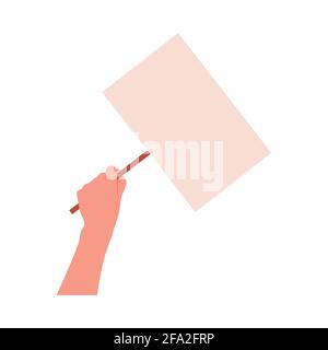 Human rights discriminatory banner. Vector illustration in cartoon style on an isolated white background. Stock Vector
