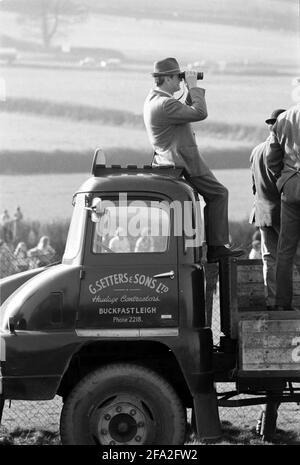 UK, England, Devonshire, Buckfastleigh, 1972. Point-to-Point races were held at  Dean Court on the Dean Marshes, close to the A38 between Plymouth and Exeter. Stock Photo