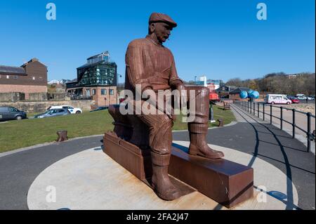 Fiddlers Green, fishermen lost at sea memorial,  North Shields, Tyne and wear, UK Stock Photo