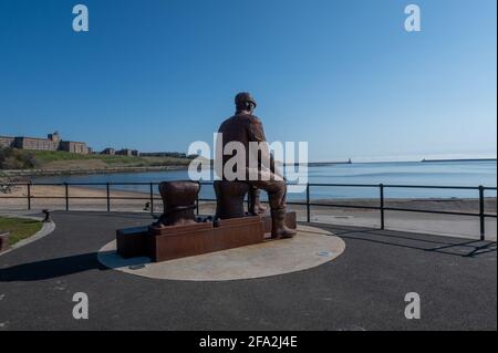 Fiddlers Green, fishermen lost at sea memorial,  North Shields, Tyne and wear, UK Stock Photo