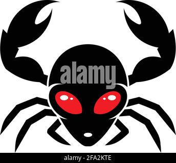 Monster face isolated vector icon, cartoon emoji of angry demon, Halloween  spooky creature emotion. Roaring devil with sharp fangs and red creepy eyes  Stock Vector Image & Art - Alamy