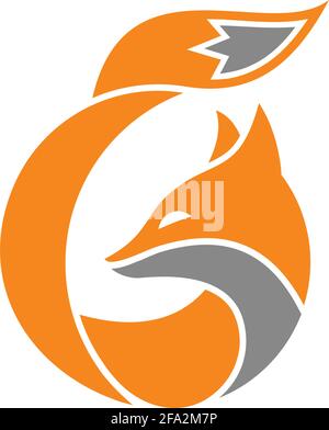 fox letter G logo icon vector concept graphic design Stock Vector