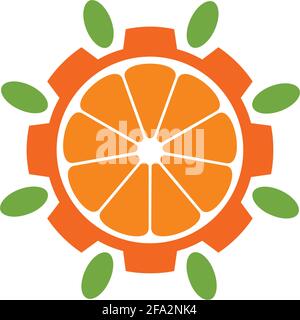 orange stylish logo icon vector vector concept graphic design Stock Vector