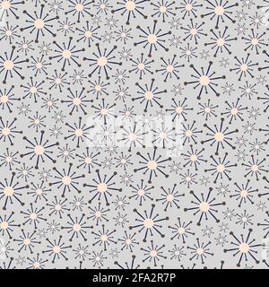 Modern ornate seamless ornamental pattern design of radial exploding geometric shapes. Elegant repeating texture background of radiating sunburst Stock Vector