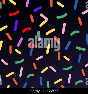 sprinkles donut glaze confetti decorative pattern Stock Photo