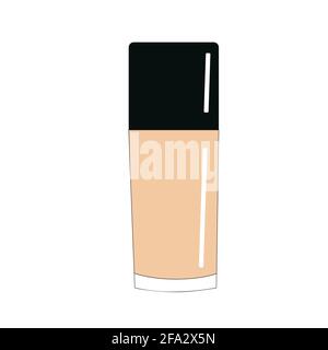Decorative cosmetics, tonal basis for facial tone correction, vector isolated object on a white background in a flat style Stock Vector