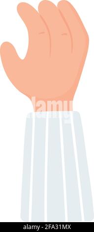 hand human raised comic character Stock Vector Image & Art - Alamy