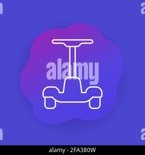 electric self-balancing scooter line vector icon Stock Vector