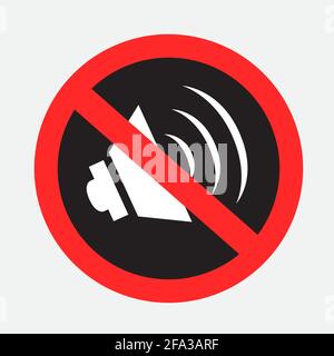 music loud listen dark sign symbol Stock Vector