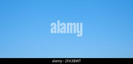 Blue sky clean. Panorama sky gradient for design. Cloudless sky background panorama Stock Photo