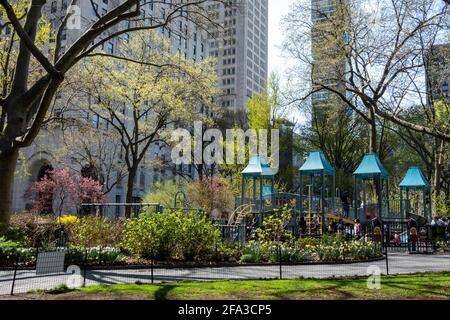 Police Officer Moira Ann Smith Playground in Madison Square Park, NYC Stock Photo