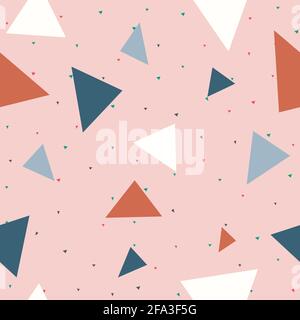 Terrazzo flooring vector seamless pattern. Classic venetian terrazzo style of floor of stone, granite, quartz. Stock Vector