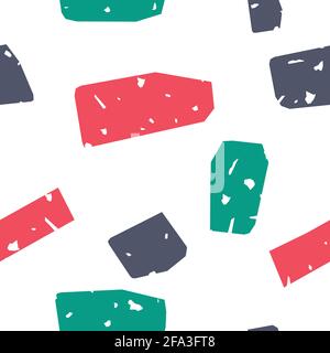 Terrazzo flooring vector seamless pattern. Classic venetian terrazzo style of floor of stone, granite, quartz Stock Vector