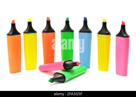 markers isolated on a white background Stock Photo