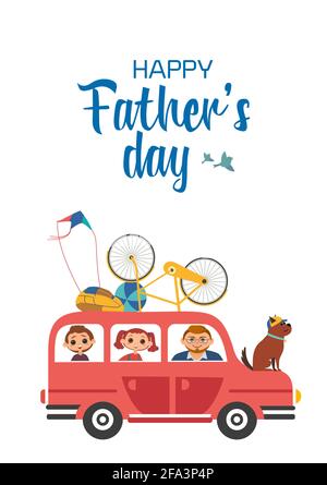 Happy Fathers day vector poster Stock Vector