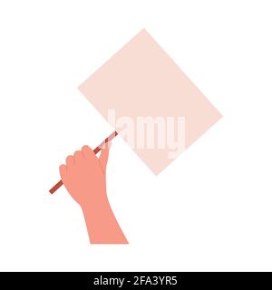 Human rights discriminatory banner. Vector illustration in cartoon style on an isolated white background. Stock Vector