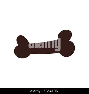 Dog bone icon on a white background. Simple vector illustration, logo. Stock Vector