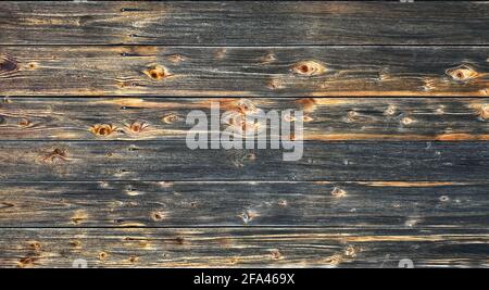 Wooden background with dark weathered planks. Natural wood pattern Stock Photo