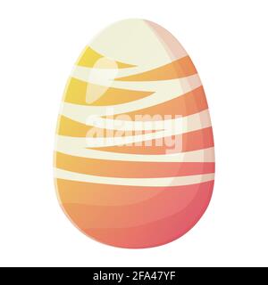 Cute realistic Easter egg painted with with abstract triangles. Can be used as easter hunt element for web banners, posters and web pages. Stock Stock Vector