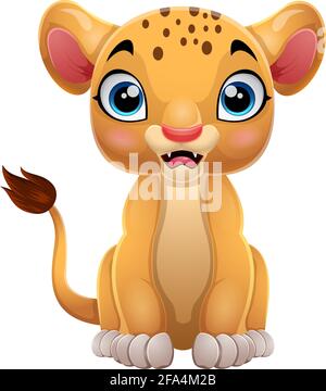 cartoon baby girl lion