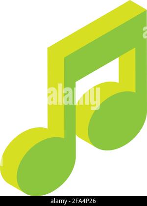 note music isometric Stock Vector