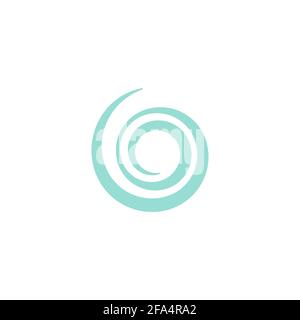 Air, wind sign. Swirl symbol. Vector illustration isolated on white Stock Vector