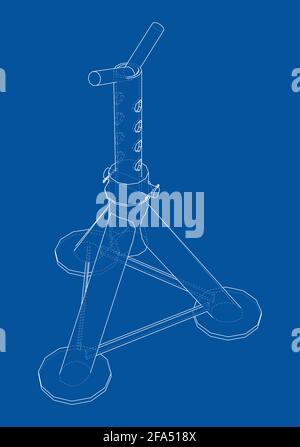 Axle stand isolated. Vector Stock Vector Image & Art - Alamy