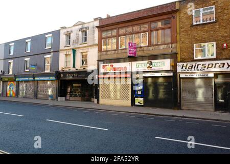 Local High Street "East Street Bedminster Bristol" UK Stock Photo