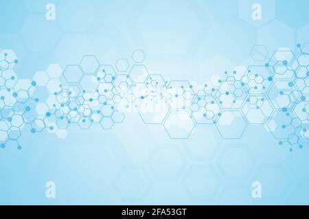 Abstract background medical substance and molecules. Stock Vector
