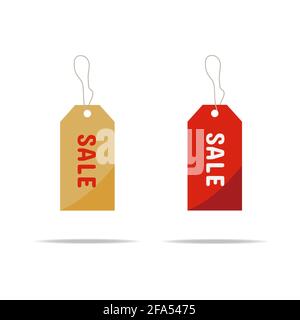 Label tag paper sale isolated on white background. Stock Vector