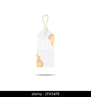 Label tag paper white blank isolated on white background. Stock Vector