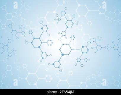 Abstract background medical substance and molecules. Stock Vector