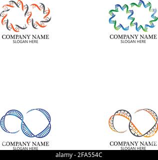 Infinity DNA Logo Icon Vector Stock Vector
