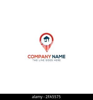 Illustration vector graphic of Construction, home repair, and Building Concept Logo , home location logo Design template Stock Vector