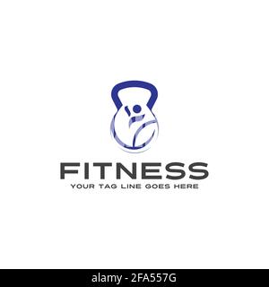 fitness vector logo design template, design for gym and fitness vector logo concept Stock Vector